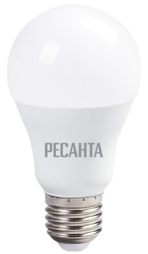 Лампа светодиодная LL-R-A60-13W-230-4K-E27 (груша, 13Вт, нейтр., Е27) Ресанта, , Шт | код 76/1/18 | РЕСАНТА