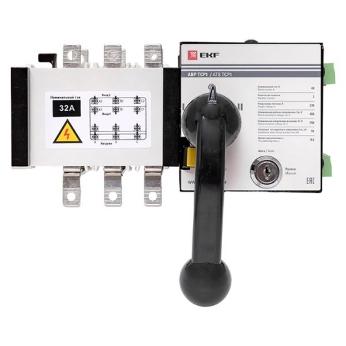 Устройство АВР ТСР1 32А 3Р 230В PROxima | код ats-tsr1-32A-3p-pro | EKF фото 3 Устройство АВР ТСР1 32А 3Р 230В PROxima | код ats-tsr1-32A-3p-pro | EKF фото 3