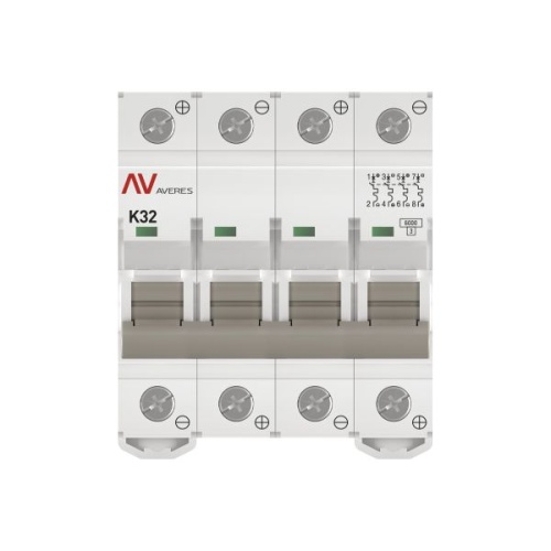 Выключатель автоматический AV-6 DC 4P 32A (K) 6kA EKF AVERES | код mcb6-DC-4-32K-av | EKF фото 4 Выключатель автоматический AV-6 DC 4P 32A (K) 6kA EKF AVERES | код mcb6-DC-4-32K-av | EKF фото 4