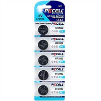 Литиевый элемент питания PKCELL CR2032-5B тип - CR2032 5 шт в блистере | код CR2032-5B | PKCELL
