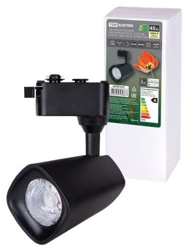 Светильник трековый однофазный LED TRL-02-045-WB 45 Вт, 24°, 3000 К, 90 Ra, черный, TDM | код SQ0369-0019 | TDM