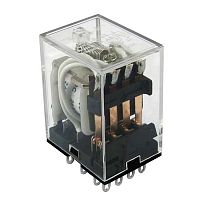 Электромагнитное реле RUICHI HJQ-22F-24VDC-4Z 5A, 2(NO - NC), 4PDT - 14pin , form 4C | код 84261 | Ruichi