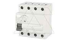 УЗО GYL9-4P-63A-30mA, 4P, 63A, 6 kA, 30mA, тип AC, 4M | код GYL94P63A30MA | GEYA