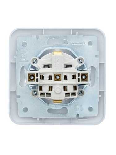 Розетка 1-м СП ASTI 16А IP20 с заземл. термопласт в сборе бел. LEZARD 7081-0202-122B фото 2