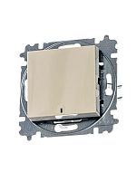 Выключатель 1-кл. СП Levit IP20 с подсветкой сл. кость/бел. | код 2CHH590146A6017 | ABB