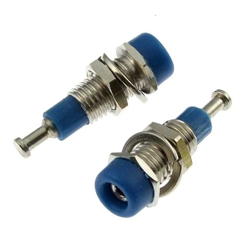 Гнездо RUICHI Z008 2 мм panel jack синий, на панель под пайку | код 106889 | Ruichi