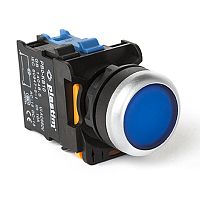 PB0-AW36B5 Кнопка управления с подсветкой, 1NO, AC/DC 24 В. (Синий) | код PB0-AW36B5 | Plastim