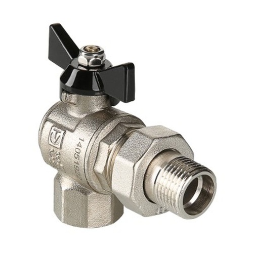 Кран шар. PERFECT угловой с полусгоном 3/4" вн.-нар. | код. VT.328.N.05 | VALTEC