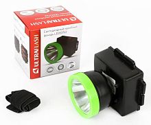 Фонарь налобный LED53762 1LED 0.5Вт 1 режю 3XR6 пластик. черн. Ultraflash14254