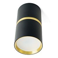 Светильник потолочный MR16 35Вт 230В GU10 черн. зол. ML186 Barrel ZEN FERON 48639