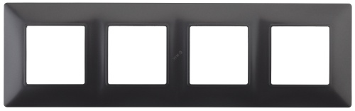 Рамка на 4 поста, Эра Elegance, антрацит, 14-5004-05 | код Б0034403 | ЭРА Рамка на 4 поста, Эра Elegance, антрацит, 14-5004-05 | код Б0034403 | ЭРА