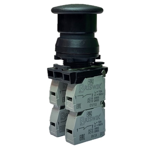 Выключатель Briswik КЕ 192/2м черный 3но+1нз Гриб IP66 УХЛ2 10А | код aZ-HB-6Ai-0142 | Briswik Выключатель Briswik КЕ 192/2м черный 3но+1нз Гриб IP66 УХЛ2 10А | код aZ-HB-6Ai-0142 | Briswik