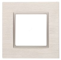 Рамка на 1 пост, металл, Эра Elegance, шампань+шамп, 14-5201-04 | код Б0034542 | ЭРА