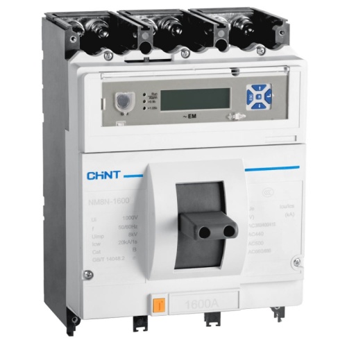 Авт. выкл. NM8N-1600S EM 4P 800А 50кА с электр. расцепителем, LCD (R) | код 263134 | CHINT