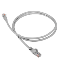 Патч-корд LANMASTER LSZH UTP кат.5e, 2.0 м, серый | код LAN-PC45/U5E-2.0-GY | LANMASTER