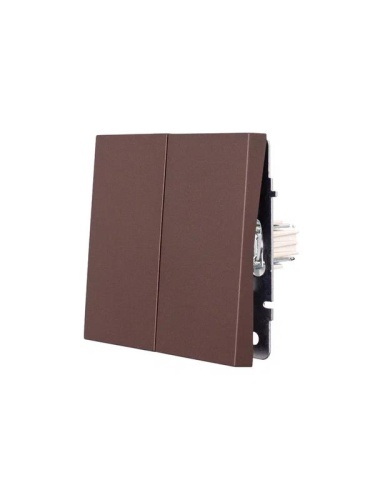 ZIMA Выключатель 2-ой шоколад безвинтовой зажим/клемма LEZARD | код 704-7388-101QC | LEZARD фото 2