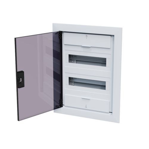 Щит распределительный встраиваемый с пласт. черной прозрачной дверцей на 24 модуля, OptiBox Pro 24-VKR-IP40 | код 379800 | КЭАЗ фото 5 Щит распределительный встраиваемый с пласт. черной прозрачной дверцей на 24 модуля, OptiBox Pro 24-VKR-IP40 | код 379800 | КЭАЗ фото 5