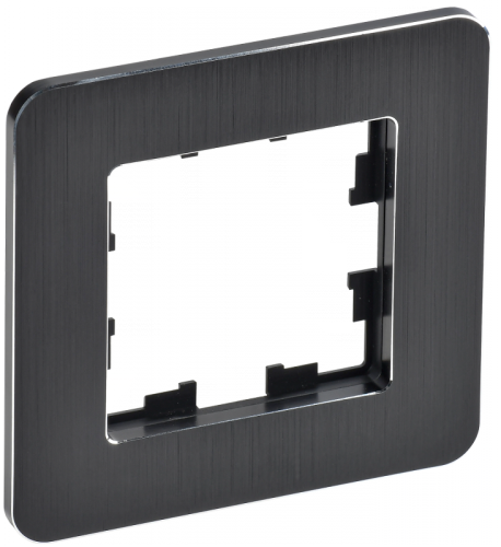 BRITE Рамка 1-мест. РУ-1-1-Бр металл черн. RE AL IEK | код BR-M12-M-21-K02 | IEK