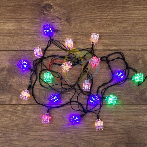 Гирлянда светодиодная "Кубики" 20LED мультиколор 2.8м с контроллером | код 303-061 | Neon-Night