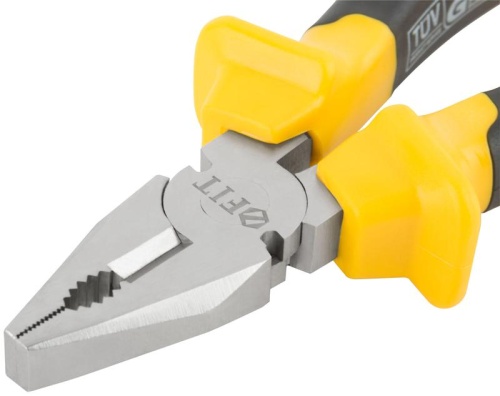 Плоскогубцы комбинированные ''Старт'' черно-желтые прорезиненные ручки, хром-никелевое покрытие 165 мм | код 49954 | FIT фото 6