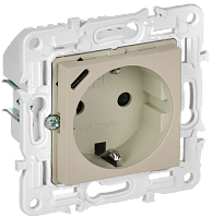 SKANDY Роз. с з/к/ш 16А с USB C 18Вт SK-R17B беж. IEK | код SK-R14-16-U14-018-K10 | IEK