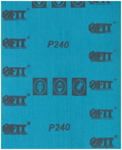 Листы шлифовальные водостойкие на тканевой основе, алюминий-оксидные, Профи 230х280 мм, 10 шт P240 | код 38199 | FIT фото 2