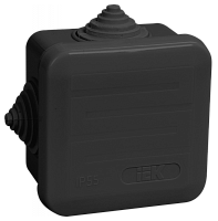 Коробка расп. КМ41236 70х70х40мм IP44 4 вв. черная IEK | код UKO21-070-070-040-K02-44 | IEK