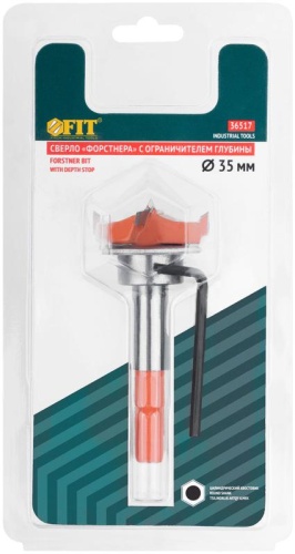 Сверло Форстнера (фреза) с карбидными вставками и ограничителем глубины 35 мм | код 36517 | FIT фото 3 Сверло Форстнера (фреза) с карбидными вставками и ограничителем глубины 35 мм | код 36517 | FIT фото 3