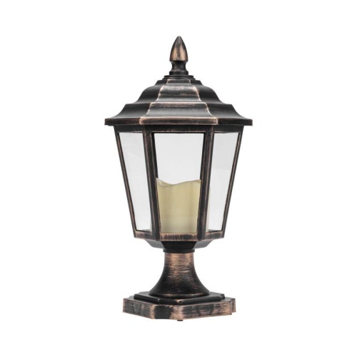 Фонарь декоративный на подставке со свечкой бронзовый корпус размер 14.5х17х31см тепл. бел. Neon-Night 513-058 фото 3 Фонарь декоративный на подставке со свечкой бронзовый корпус размер 14.5х17х31см тепл. бел. Neon-Night 513-058 фото 3