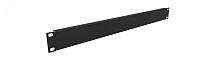Панель 1U заглушка , крепление 19 1U, черный RAL 9005 | код NTSS-FUB-1U-BL | NTSS