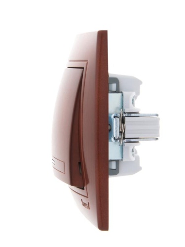 Выключатель одноклавишный, с подсветкой, вишня | код 701-0601-111 | LEZARD фото 3 Выключатель одноклавишный, с подсветкой, вишня | код 701-0601-111 | LEZARD фото 3