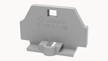 D-WS2.5-DB-01P-11-00Z(H) Заглушка торцевая (с проуш. крепл.), для клеммных блоков WS2.5-DB/WS2.5T-DB, серый | код 11060000100 | DEGSON