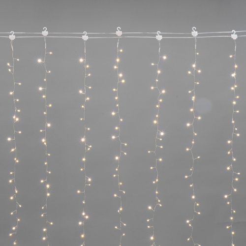 Гирлянда Светодиодный занавес из росы Фейерверк 3х3м 900 LED ТЕПЛЫЙ БЕЛЫЙ IP20 230В NEON-NIGHT | код 315-866 | NEON-NIGHT