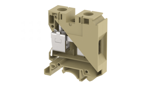 Клемма проходная винтовая 35 мм2, на 2 подключения, хаки KUT35(K) | код 1108010006 | Elmex
