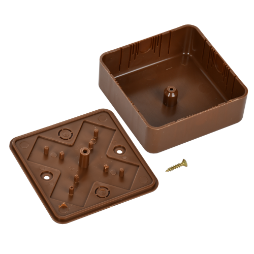 Коробка распаячная КМ для открытой проводки 75х75х28мм дуб | код UKO10-075-075-028-K24-E | IEK фото 5