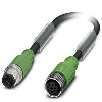Кабель для датчика / исполнительного элемента SAC-8P-M12MS/ 3,0-PUR/M12FS SH | код 1522998 | PHOENIX CONTACT