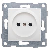 GUSI Ugra механизм розетки 1-ой б/з с з/ш, скрытая установка, 16А, 250В. Цвет белый. | код С11Р2-001 | GUSI ELECTRIC