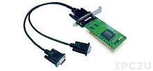 Плата CP-102UL-DB9M 2-port RS-232, Universal PCI, 921.6 Kbps | код 00-01154545 | MOXA