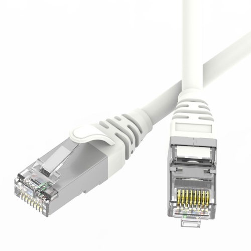 Патч-корд экранированный SLIM CAT6 S/FTP 4х2, 28 AWG, LSZH, белый, 2м | код RN6SF4520WH-28 | DKC