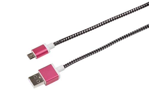 USB кабель microUSB, шнур в тканевой оплетке, черный (усиленный) REXANT | код 18-4240 | REXANT