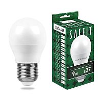 Лампа светодиодная 9Вт 230В E27 2700К G45 SBG4509 SAFFIT 55082