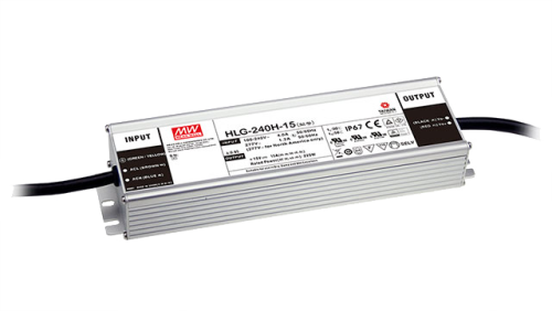 Источник питания AC-DC, 240Вт, IP68, вход 90…305В AC, 47…63Гц/127…431В DC, ККМ, выход 48В/5А, изоляция 3750В AC, в кожухе 244х68х39мм, -55…+70С, димминг 3 в 1 | код HLGP-240H-48B | MeanWell