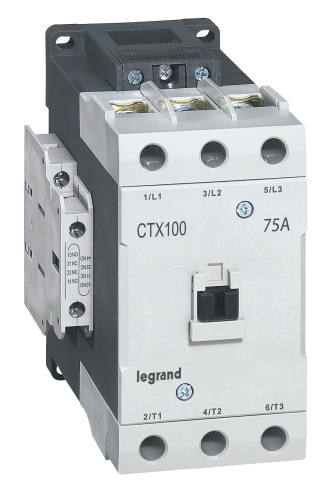 Контактор CTX³ 100 3P 75A (AC-3) 2но2нз ~415В | код 416189 | Legrand
