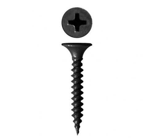 Саморез гипсокартон/металл 3,5х25 черный | код screw-GM-25 | Крепдил