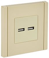 FORTE&PIANO Роз. USB A+A 3,1А FP449 ван. IEK | код FP-U21-D31-K10 | IEK