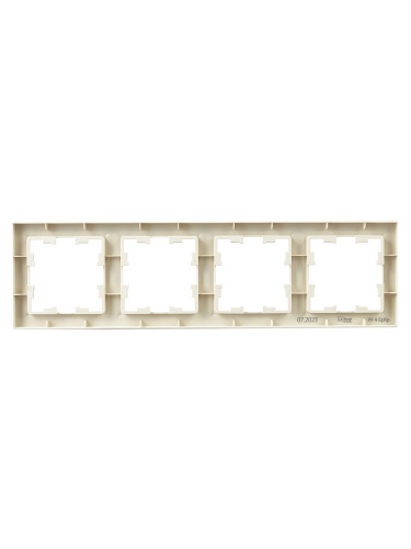BRITE Рамка 4-местная РУ-4-БрКр бежевый | код BR-M42-K10 | IEK фото 3