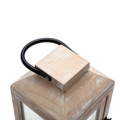 Фонарь декоративный 15х15х38см тепл. бел. со свечкой корпус из дерева беж. Neon-Night 513-073 фото 5 Фонарь декоративный 15х15х38см тепл. бел. со свечкой корпус из дерева беж. Neon-Night 513-073 фото 5