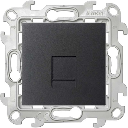 Механизм розетки телефонной RJ11 СП IP20 графит | Код. 2410480-038 | Smon