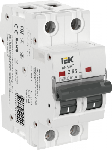 ARMAT Авт. выкл. M10N 2P Z 63А IEK | код AR-M10N-2-Z063 | IEK