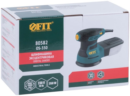 Машина шлифовальная эксцентриковая 350Вт 3000-13000об/мин; 125мм; липучка FIT 80582 фото 3 Машина шлифовальная эксцентриковая 350Вт 3000-13000об/мин; 125мм; липучка FIT 80582 фото 3